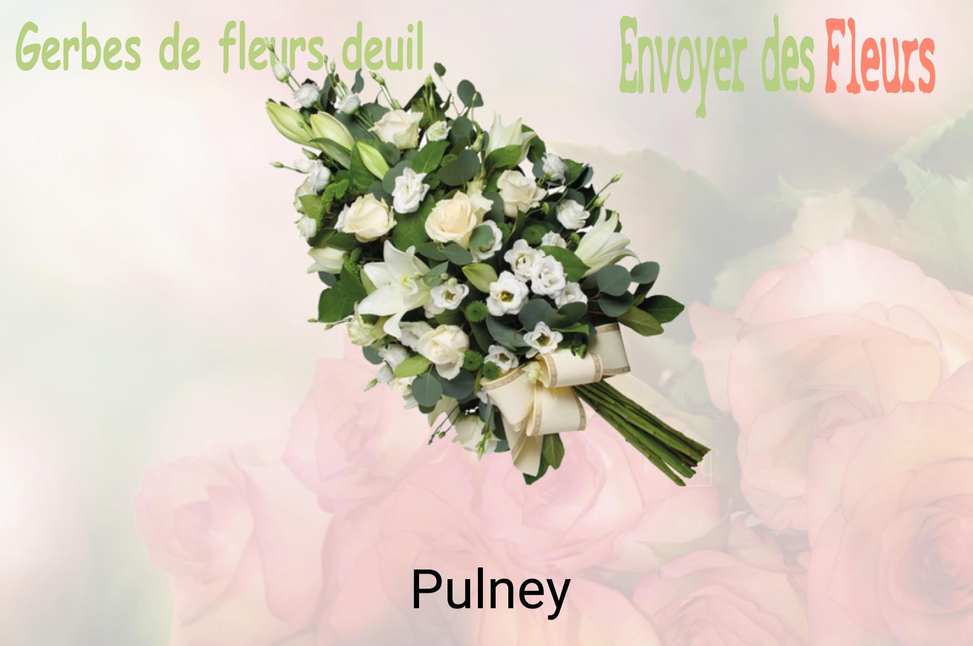 Gerbe de fleurs de deuil livrée à Pulney
